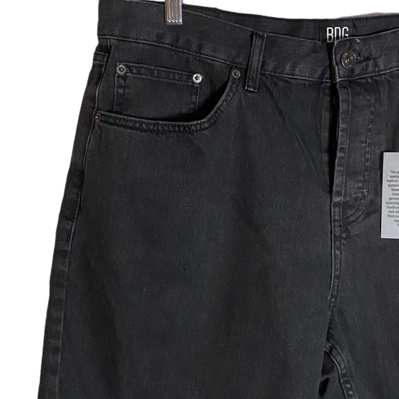 BDG Urban Outfitters DAD Slim Straight Leg Cropped Shorts Faded Black 36 - Picture 8 of 16